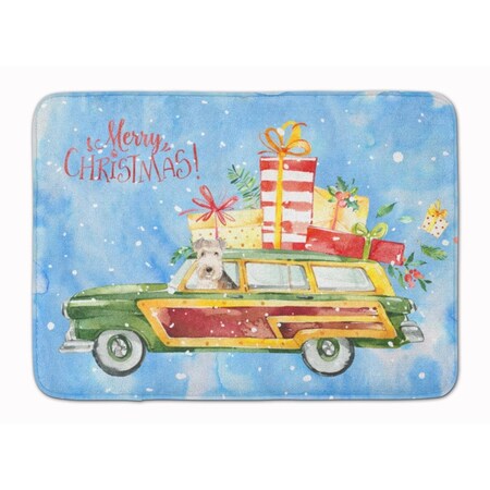 Carolines Treasures Merry Christmas Lakeland Terrier Machine Washable Memory Foam Mat CK2412RUG